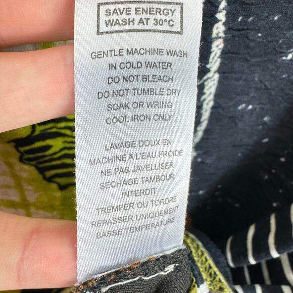 Orientique Naturally Australian Colorful Abstract Print 3/4 Sleeve Blouse Size S - Picture 6 of 6